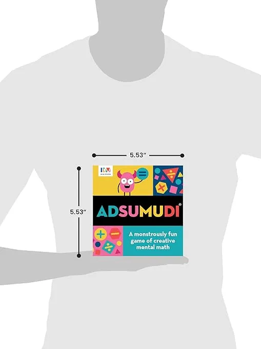 Adsumudi Math Game - The Monstrously Fun, Smart Game for Kids to Practice Multiplication, Division, Addition and Subtraction - Great for Kids Ages 8-12