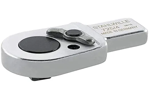 Stahlwille 58254004 725/4 Ratchet Insert Tool - 1/4" Square Drive, Interchangeable, Mount 9x12mm, 22 Teeth, Maximum Torque of 40Nm, Chrome-Plated, Made in Germany