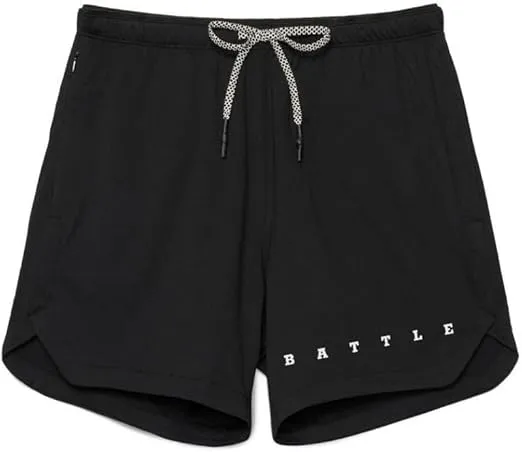 Battle Sports Fly 2.0 Kids Athletic Shorts - Lightweight 6” Inseam Sweat Wicking Drawstring Shorts with Built-in Cell Pocket