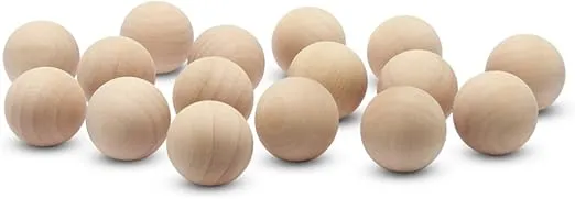 1-1/4 Inch Small Wood Balls, Pack of 10 Wooden Balls for Crafts and DIY Project, Hardwood Birch Wood Balls, by Woodpeckers