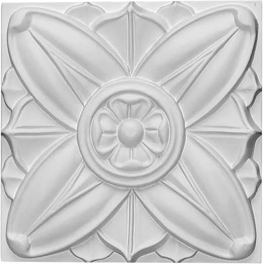 Ekena Millwork ROS15X15FA Fairfax Large Rosette, 5 7/8"W x 5 7/8"H x 3/4"P, Primed