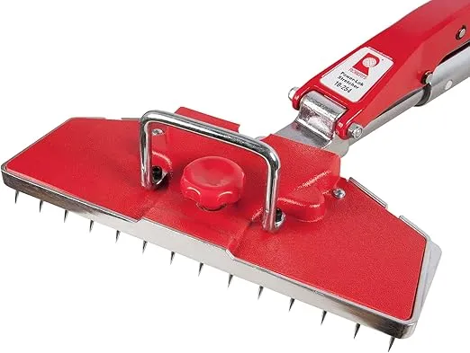 ROBERTS 10-254V Value Kit Power-Lok Carpet Stretcher with 17 Locking Positions and 18-Inch Tail Block with Wheels,Red