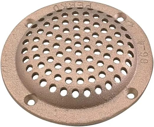 Perko 3-1/2" Round Bronze Strainer Made in The USA