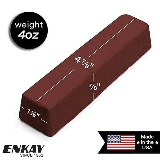 ENKAY - Red Jeweler’s Rouge Polishing Compound, 4 Oz. (U.S. Made)