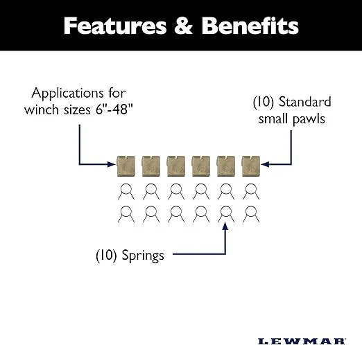 Lewmar Winch Maintenance Kit Pawls & Springs Small