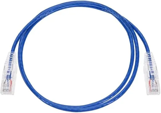 Monoprice Cat6 3ft Blue Component Level Patch Cable UTP 28AWG 550MHz Pure Bare Copper Snagless RJ45 SlimRun Series Ethernet Cable