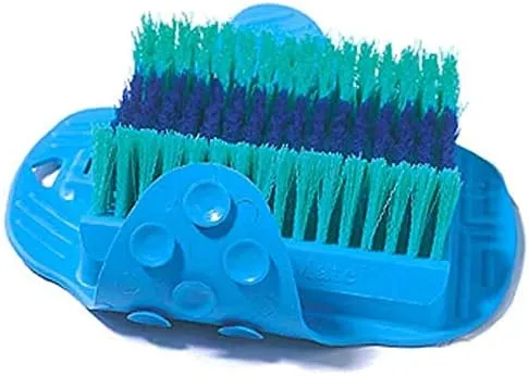 The FootMate System Foot Massager Scrubber w/ Rejuvenating Gel, Blue OPEN BOX