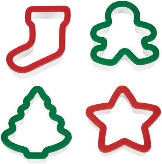 Wilton Holiday Grippy Cookie Cutters, Set of 4