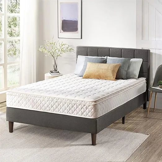 Best Price Mattress 10 Inch Euro-Top Pocket Spring-Mattress - Motion Isolation Individually Encased Pocket Springs, Comfort Foam-Top, CertiPUR-US Certified Foam, Twin