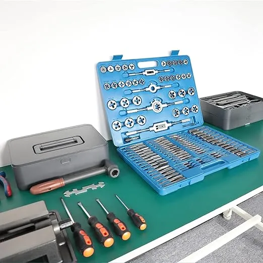 110 PCS Metric Tap and Die Set, Metric Threads M2-M18 Rethreading Kit for Making Screw Threads for Cutting External and Internal Thread Threading with Storage Case