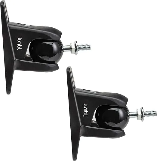 Jumbl SINSB7B ProGrip Ultra Stainless Steel Speaker Wall Mount Bracket Black, Pair of 2 - Thread Size: 1/4-20 - Holds up to 10 Lbs