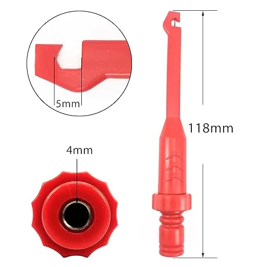 2PCS Multimeter Test Leads Set Electric Wire Piercing Probe Clip, Automotive Insulation Back Probes with 4mm Banana Plug Test Leads for for Diagnostic Electrical Testing