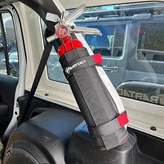 Bartact - 2.5 lb Roll Bar Fire Extinguisher Mount for Vehicle Holder, Adjustable Fire Extinguisher Holder Mount, US Made Universal Vehicle Fire Extinguisher Holder Fits All Roll Bars (Black)