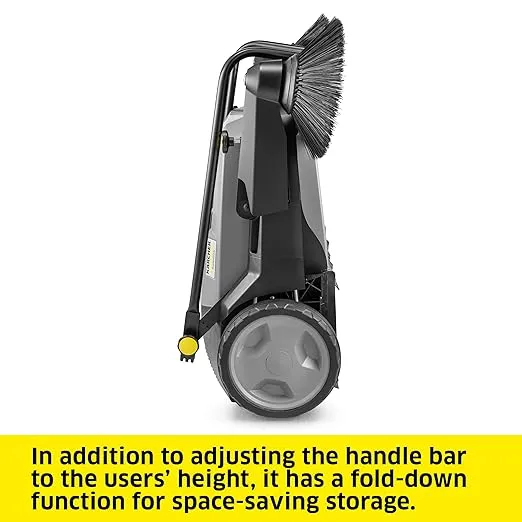 Kärcher Commercial Outdoor Hand Push Sweeper, Two Bristle Brushes, Sweeps up to 30,000 ft²/h - KM 70/20 C 2SB - 12 Gallon Capacity
