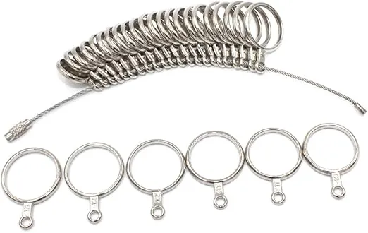 Ring Sizer Measuring Tool Set Metal Finger Sizing Gauge Rings Measurement Tool for Women Men US Size 0-13 with Half Size
