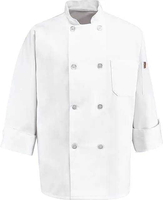 Chef Designs Men's Rk Eight Pearl Button Chef Coat