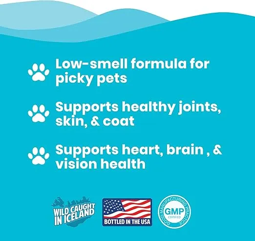 Omega 3 Fish Oil for Dogs and Cats | Premium Quality Omega 3 Supplement for Dogs and Cats (16 Ounce)