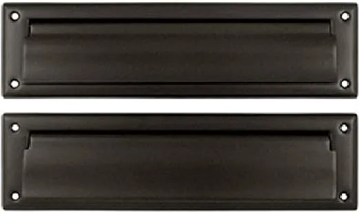 Deltana MS212U10B 13 1/8-Inch Mail Slot with Solid Brass Interior Flap