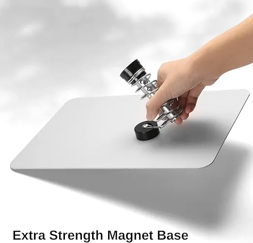 SainSmart 2-in-1 Magnetic Helping Hands, Luxurious Soldering Repair Station with Silicone Soldering Mat, PCB Circuit Board Holder, 5X LED Magnifying Lamp, Extra Large & Heavy Duty Base Plate, ESD Safe