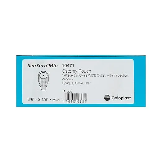 6210481BX - Mio 1-Piece Wide Outlet Drainable Pouch Maxi with Inspection Window Cut-to-Fit 3/8 - 2-1/8 Transparent