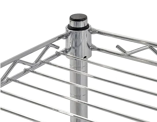 Muscle Rack WS181018-C Steel Adjustable Wire Shelving, 3 Shelves, Chrome, 18" Height, 18" Width, 264 lb. Load Capacity