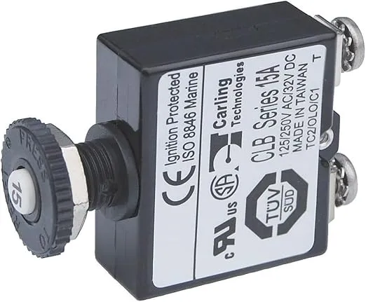 Blue Sea Systems Push Button Reset-Only CLB Circuit Breakers with Screw Terminals