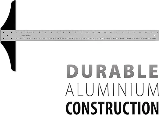 Heavy-Duty Aluminum T-Square for Art, Framing & Drafting, 24-inch