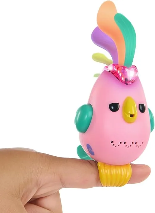 Fingerlings Sweet Tweets Interactive Bird – Record & Play Secret Messages, Includes 40+ Sounds & Reactions – Debbie (Pink)