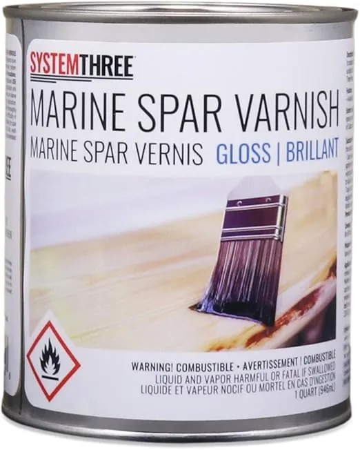 System Three Marine Spar Varnish, Gloss, 1 Qt Can