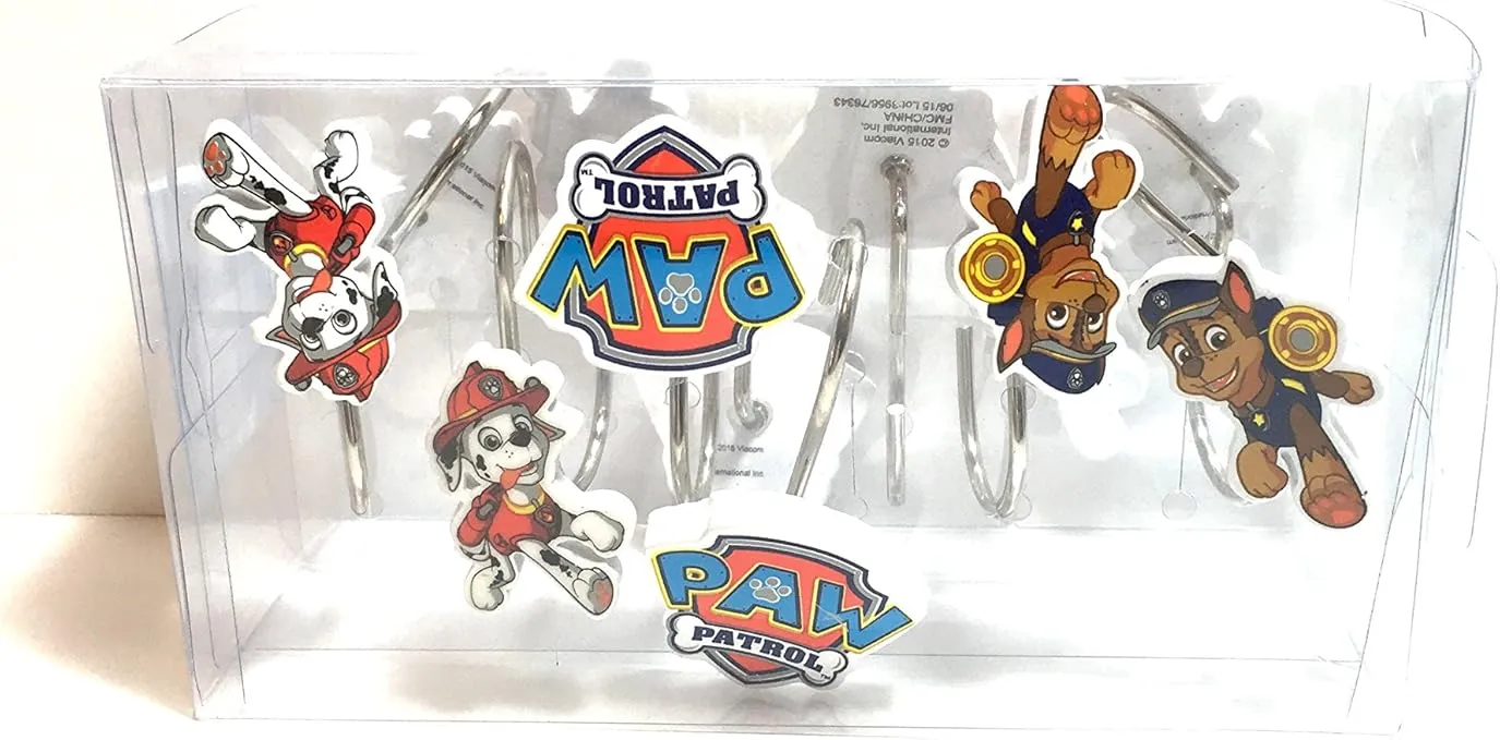 Paw Patrol Shower Curtain Hooks