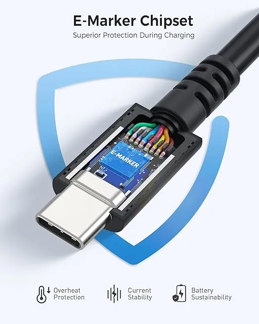Cable Matters [Intel Certified] 40Gbps Active Thunderbolt 4 Cable 6.6 ft with 240W Charging and 8K Video - Fully Compatible with USB C/USB-C, USB 4 / USB4, and Thunderbolt 3