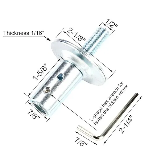 Shaft Arbor Extension 1/2" and 5/8"/ Motor Arbor Threaded Shaft Adapter for Buffing Grinding Wheels/Fit for Bench Grinder - Right 1 Pack