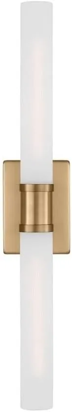 Generation Lighting 4665002-848 Keaton Vanity, 2-Light 120 Total Watts, Satin Brass