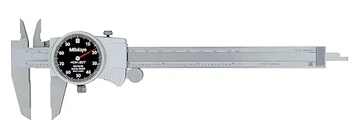 Mitutoyo 505-742-56 D6"TX-6 Dial Caliper, Black Face, 0.1"/Rev, 0"-6", 0.001"