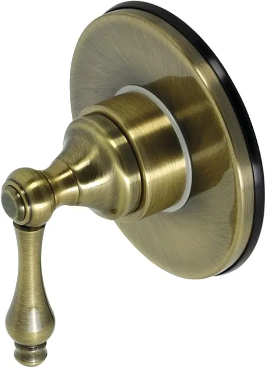 Kingston Brass KS3033AL Three-Way Diverter Valve with Trim Kit, Antique Brass
