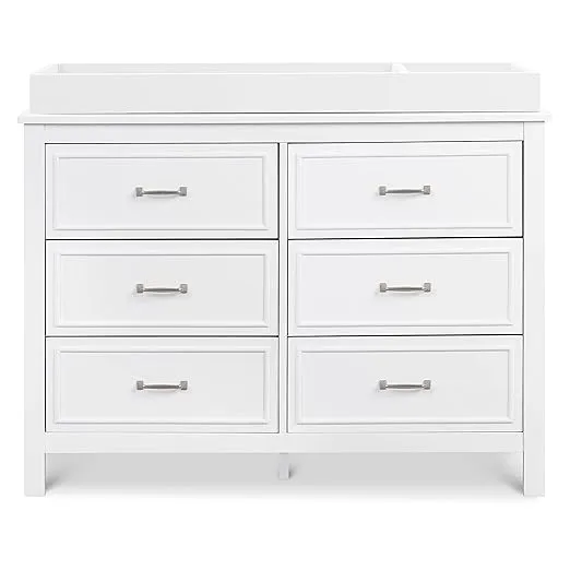 DaVinci Charlie 6-Drawer Double Dresser in White