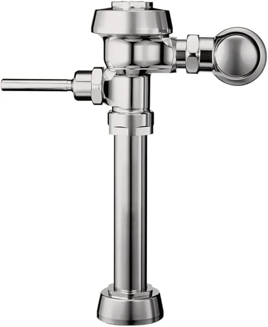 Sloan Royal 110 Exposed Manual Water Closet Flushometer, 3.5 GPF Manual Flush Valve - Single Flush Non-Hold-Open Handle, Fixture Connection Top Spud, Polished Chrome Finish, 3010100