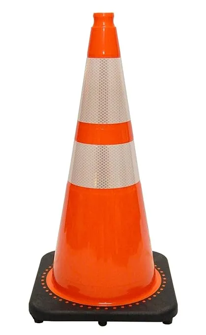 RS70032CT3M64 Revolution Series 28" Traffic Cone Wide Body with 6" and 4" Reflective Cone Collars, Orange Color
