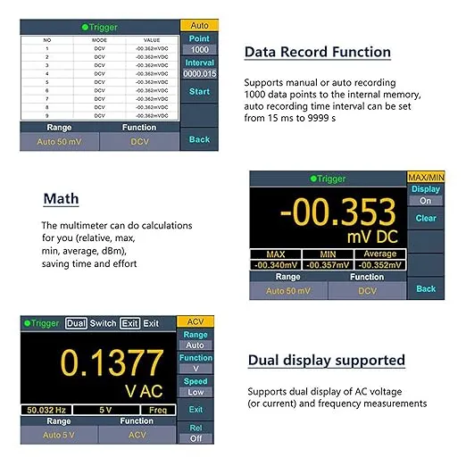 OWON XDM1241 Bench-Type Digital Multimeter with Rechargeable Batteries True RMS High Accuracy Universal Desktop Multimeters