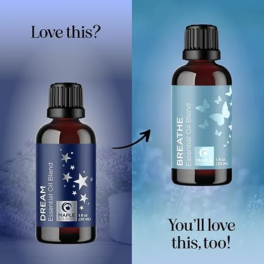 Sleep Essential Oil Blend for Diffuser - Dream Essential Oils for Diffusers Aromatherapy and Relaxation with Clary Sage Ylang-Ylang Roman Chamomile and Lavender Essential Oils for Sleep Time Support