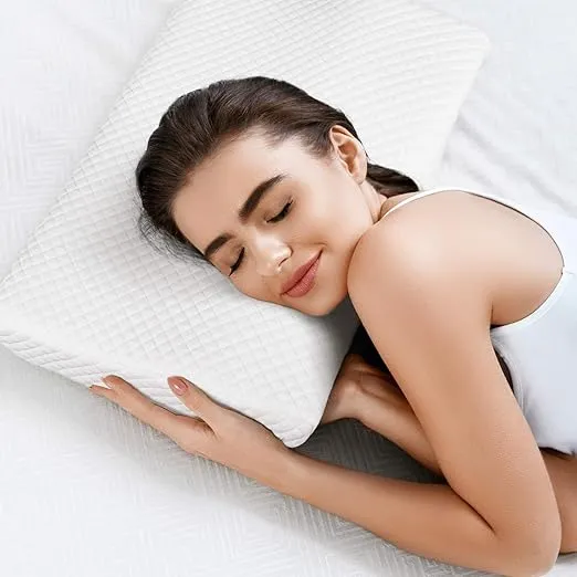 ZAMAT Memory Foam Pillow for Neck Pain Relief, Adjustable Orthopedic Ergonomic Cervical Pillow for Sleeping with Washable Cover, Bed Pillows for Side, Back, Stomach Sleepers