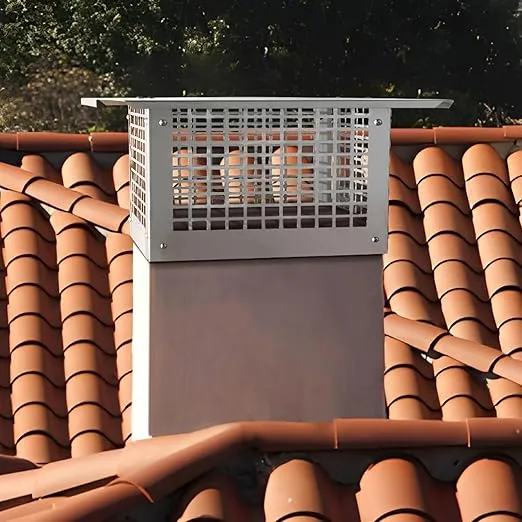 VEVOR Chimney Cap 9 x 13 inch Practical Accessories & Easy Installation, Fits Mesh Covers Outside Clay Flue Shingles, Silver