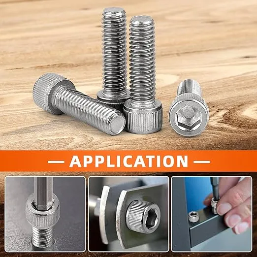 5/16-18 x 1-3/4" (1/2" to 3" Available) Socket Head Cap Screws Bolts, Allen Socket Drive, Stainless Steel 18-8 (304), Partial Thread, Bright Finish, 20 PCS