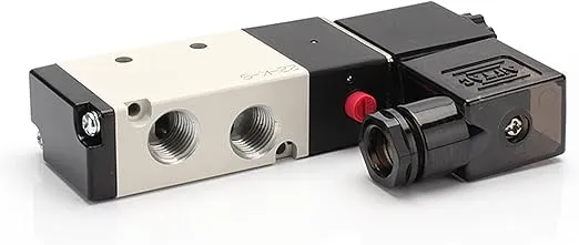 Solenoid Valve 1/4"PT Pneumatic AirTAC 4V210-08 Air 12V/24V/110V/220V Single Coil Pilot-Operated Electric 2 Position 5 Way Connection Type (4V210 PT1/4, AC220V)