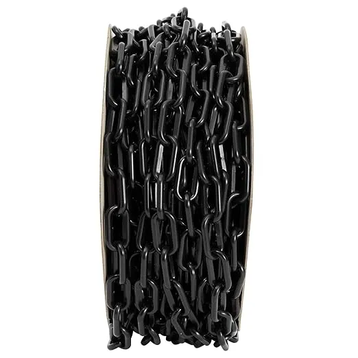 Stockroom Plus 100-Feet Plastic Chain Links - Privacy Safety Barrier for Fence, Gate (1.5-Inch, Black)