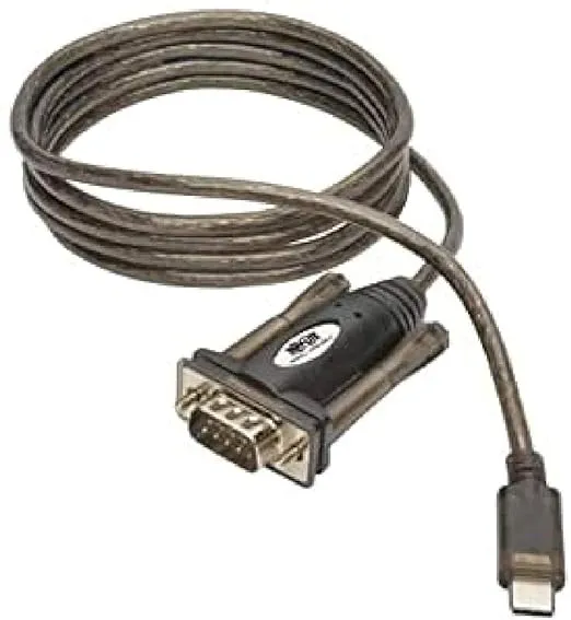 Tripp Lite USB-C to DB9 Serial Adapter Cable, 5' USB 2.0 Type C to RS-232 (M/M), 5ft (U209-005-C)