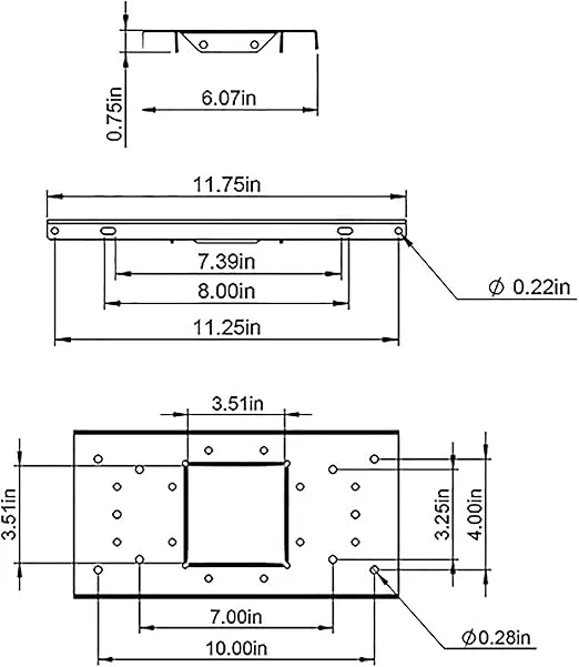 Architectural Mailboxes UMBS0B06AM Mounting Board, Steel Accessory, No Size, Black