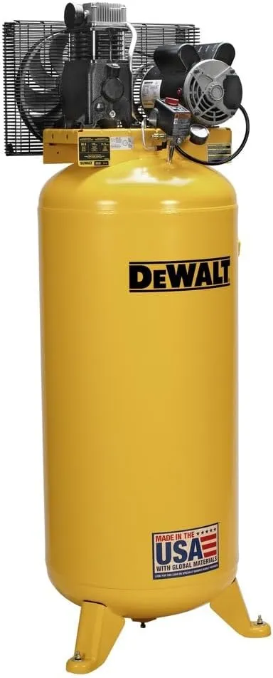 Dewalt DXCM602.COM 3.7 HP 60 Gallon 175 Max PSI 13.4 SCFM @ 40 PSI 11.5 SCFM @ 90 PSI Oil-Lube Electric Stationary Vertical Air Compressor