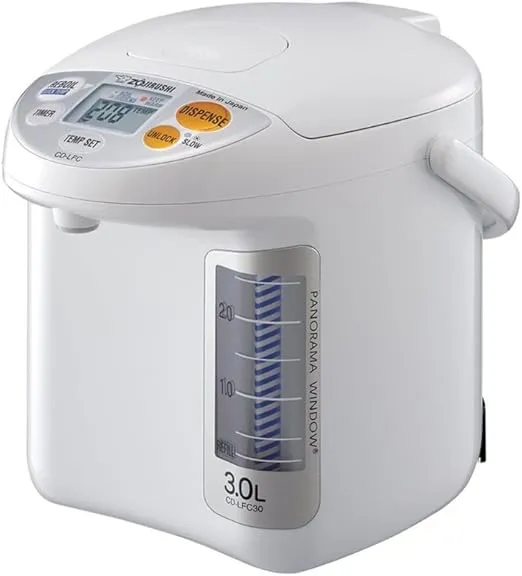 Zojirushi CD-LFC30 Panorama Window Micom Water Boiler and Warmer, 101 oz/3.0 L, White