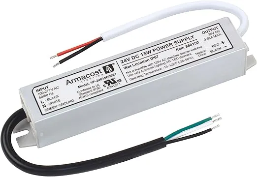 Armacost Lighting 15 Watt Standard Wet Location LED Driver 24V DC 850150
